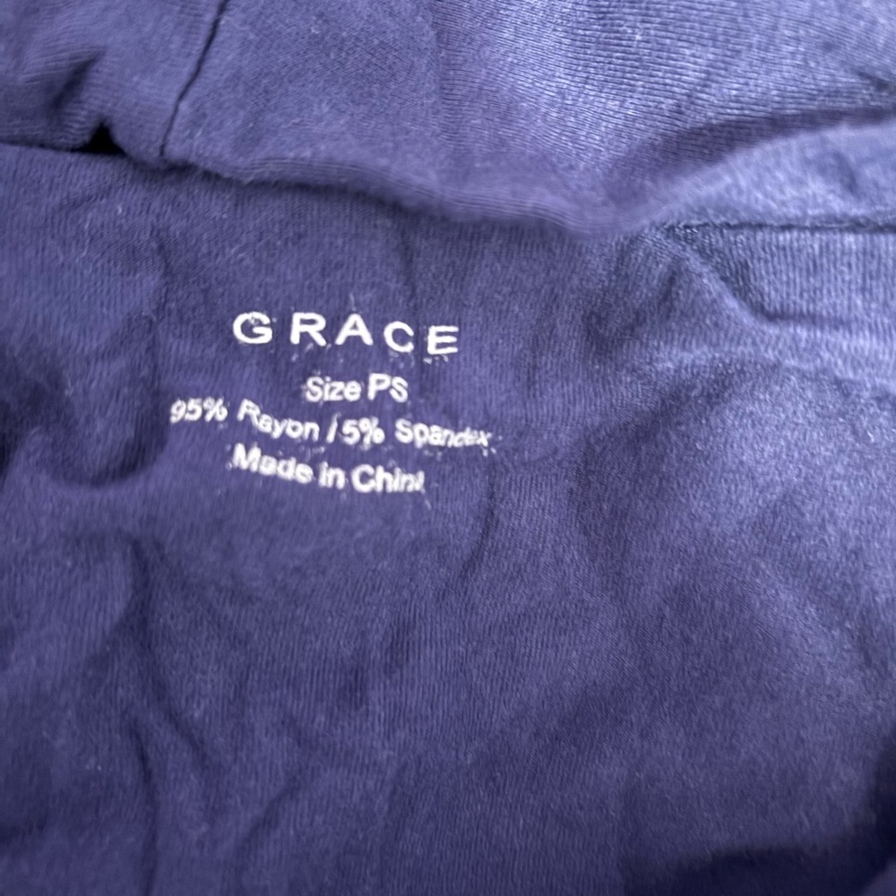Grace Navy Blue Sleeved Blouse - Picture 3 of 3
